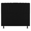 Ver imagem 1 de Cabeceira Cama Box Casal King Size Dublin 195cm Linho Preto - Abmaza