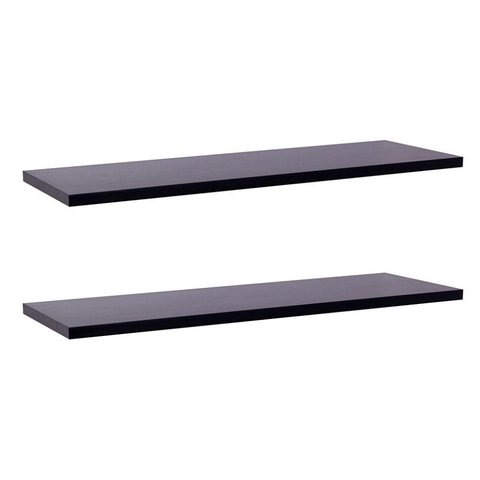 Kit com 2 Prateleiras 80 X 10cm Suporte Invisivel Cor Preto