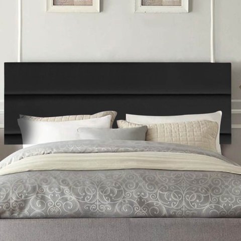Painel Cabeceira Estofada Argentina 140cm Cama Box Casal Corino Preto- Mabe Magazine