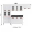 Ver imagem 4 de Cozinha de Aço Completa Mirage New 14 Portas 2 Gavetas Branco 815484 - Telasul