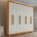 Ver imagem 2 de Guarda Roupa Casal Dubai 8 Portas 240 Cm Cinamomo Off White Armoveis