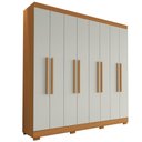Ver imagem 1 de Guarda Roupa Casal Dubai 8 Portas 240 Cm Cinamomo Off White Armoveis