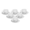 Jogo 12 Peças Xícara e Pires Café Porcelana Branca Manhattan - Hauskraft - 1