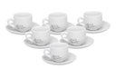 Ver imagem 1 de Jogo 12 Peças Xícara e Pires Café Porcelana Branca Manhattan - Hauskraft