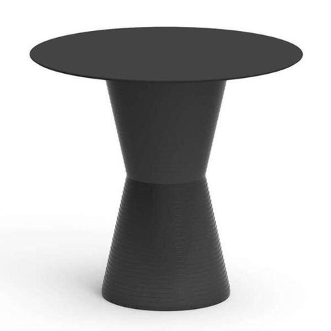 Mesa Lateral Dub Redonda Plástico Polipropileno Preto Im In Home