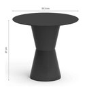 Ver imagem 3 de Mesa Lateral Dub Redonda Plástico Polipropileno Preto Im In Home