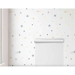 Papel de Parede Estrelas Infantil Colorido Rolo 3m - Vrc666 - 3