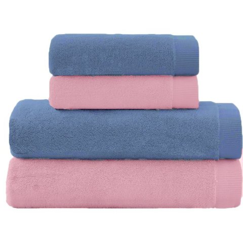 Jogo Banho Gigante Banhão Buddemeyer Dual Air 100% Algodão Cor Azul Rosa