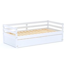 Bicama Solteiro Eco Madeira Maciça Branco Mobilistore - 2