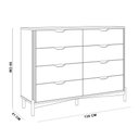 Ver imagem 6 de Cômoda para Quarto 8 Gavetas Orgânica Madeira Maciça Benton F06 Tauari - Lyam Decor
