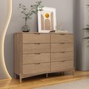 Ver imagem 4 de Cômoda para Quarto 8 Gavetas Orgânica Madeira Maciça Benton F06 Tauari - Lyam Decor