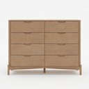 Ver imagem 2 de Cômoda para Quarto 8 Gavetas Orgânica Madeira Maciça Benton F06 Tauari - Lyam Decor