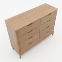 Ver mais imagens de Cômoda para Quarto 8 Gavetas Orgânica Madeira Maciça Benton F06 Tauari - Lyam Decor