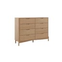Ver imagem 7 de Cômoda para Quarto 8 Gavetas Orgânica Madeira Maciça Benton F06 Tauari - Lyam Decor