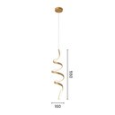 Ver imagem 4 de Lustre Pendente Sindora Dcd03235 Dourado Led Bivolt