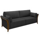 Ver imagem 7 de Conjunto Decorativo Poltrona e Sofá 222cm Market PU Preto - Gran Belo