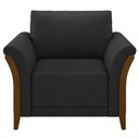 Ver mais imagens de Conjunto Decorativo Poltrona e Sofá 222cm Market PU Preto - Gran Belo