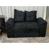 Sofá de 2 e 3 Lugares Porto Tecido Suede: Preto - 4