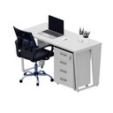 Ver imagem 5 de Mesa Escrivaninha Industrial 135cm C/ Gaveteiro 4 Gavetas F5 Cor:cinza