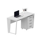 Ver imagem 1 de Mesa Escrivaninha Industrial 135cm C/ Gaveteiro 4 Gavetas F5 Cor:cinza