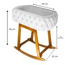 Ver imagem 2 de Mini Berço Moises de Balanço Portátil para Bebê Branco