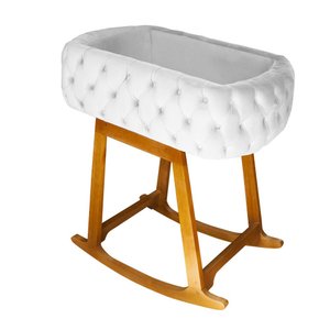 Mini Berço Moises de Balanço Portátil para Bebê Branco