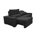 Ver mais imagens de Sofá Retrátil e Reclinável 2,95m Cama inBox Big Star com SoftGel D40 Velupluma Preto