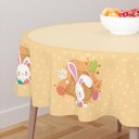Ver imagem 1 de Toalha de Mesa Redonda 4 Lugares Páscoa Coelhinho