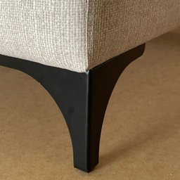 Sofá | Pierri Acquablock & Pé Aço Preto - 2 Lugares | 180cm - Linhão Bege - 5