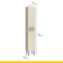 Ver imagem 3 de Paneleiro Armário Cozinha Madri 2 Portas 31 X 186 Cm Prateleira Mdp Cinza Champanhe - Clicklar