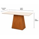 Ver imagem 6 de Conjunto de Mesa Tampo de Vidro 6 Cadeiras Dulce DJ Móveis 180x90cm