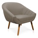 Ver imagem 3 de Kit 01 Namoradeira 02 Lugares e 02 Poltronas Giovana Suede Castanho Marrom Rato