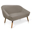 Ver imagem 4 de Kit 01 Namoradeira 02 Lugares e 02 Poltronas Giovana Suede Castanho Marrom Rato