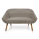 Ver imagem 6 de Kit 01 Namoradeira 02 Lugares e 02 Poltronas Giovana Suede Castanho Marrom Rato