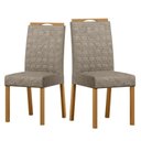 Ver imagem 1 de Kit 2 Cadeiras Sala de Jantar Mariah Ype/suede Marrom