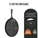 Ver imagem 4 de Chapa Oval Ferro Fundido 25x18x2cm 0,3l Cabo Panela Mineira
