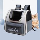 Ver imagem 2 de Bolsa Mochila Transporte Gato Pet Passeio Viagem Caminhada Acampamento Bolsos Ventilaçao Animais Peq