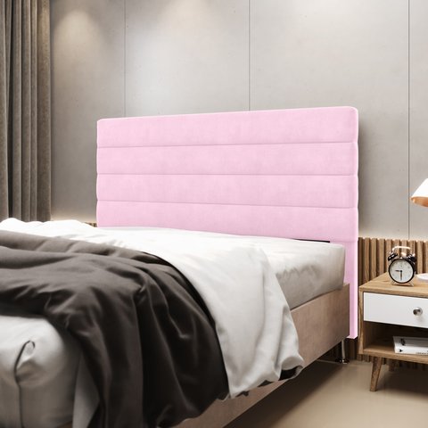 Cabeceira Atlas 140 para Cama de Casal Z-021 Sued Rosa Bebê Aradecor