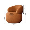 Ver imagem 4 de Conjunto Sala Painel Tv 70" Concept + 2 Poltronas Eloah Base Giratória Bouclé Italiano Terracota