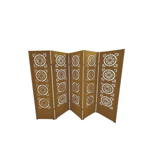 Biombo Divisor Ambiente Indiano de 5 Folhas c/ 10 Pezinhos