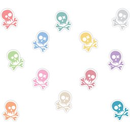 Adesivo Piso de Banheiro Antiderrapante Caveira 12 un - 2