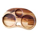 Ver imagem 2 de Tábua Gourmet Servir Hamburguer Petisqueira Madeira Teca