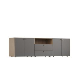 Rack para TV até 75 Polegas Modular 3 Módulos 4 Portas 2 Gavetas Frame CabeCasa MadeiraMadeira - 11