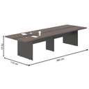 Ver imagem 3 de Mesa para Sala de Reunião 3,60 M Berlim Freijó Preto