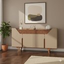 Ver imagem 1 de Aparador Danúbio com 4 Portas, 2 Gavetas e Pés de Madeira