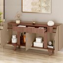 Ver imagem 3 de Aparador Danúbio com 4 Portas, 2 Gavetas e Pés de Madeira