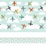 Faixa Decorativa Adesiva Aviões Coloridos 6mx15cm - 1