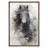 Quadro Decorativo Cavalo Aquarela Moldura Cx Alta 100x66 Arte na Arte Moldura Madeira - 1