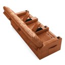 Ver imagem 7 de Poltrona do Papai Reclinável Sala de Cinema Movie 3 Lugares Manual Baú USB PU Caramelo Brilho Gran B