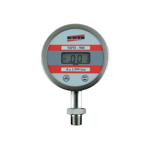 Manômetro Digital Escala 0 a 1,999 Bar Saída Reta Rosca 1/2 Npt Mpd-900 Portátil